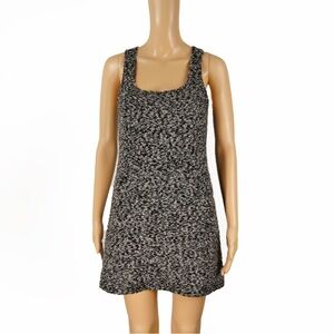 Rare Vintage 90s Cop Copine Paris Grey Black Boucle Knit Mini Dress